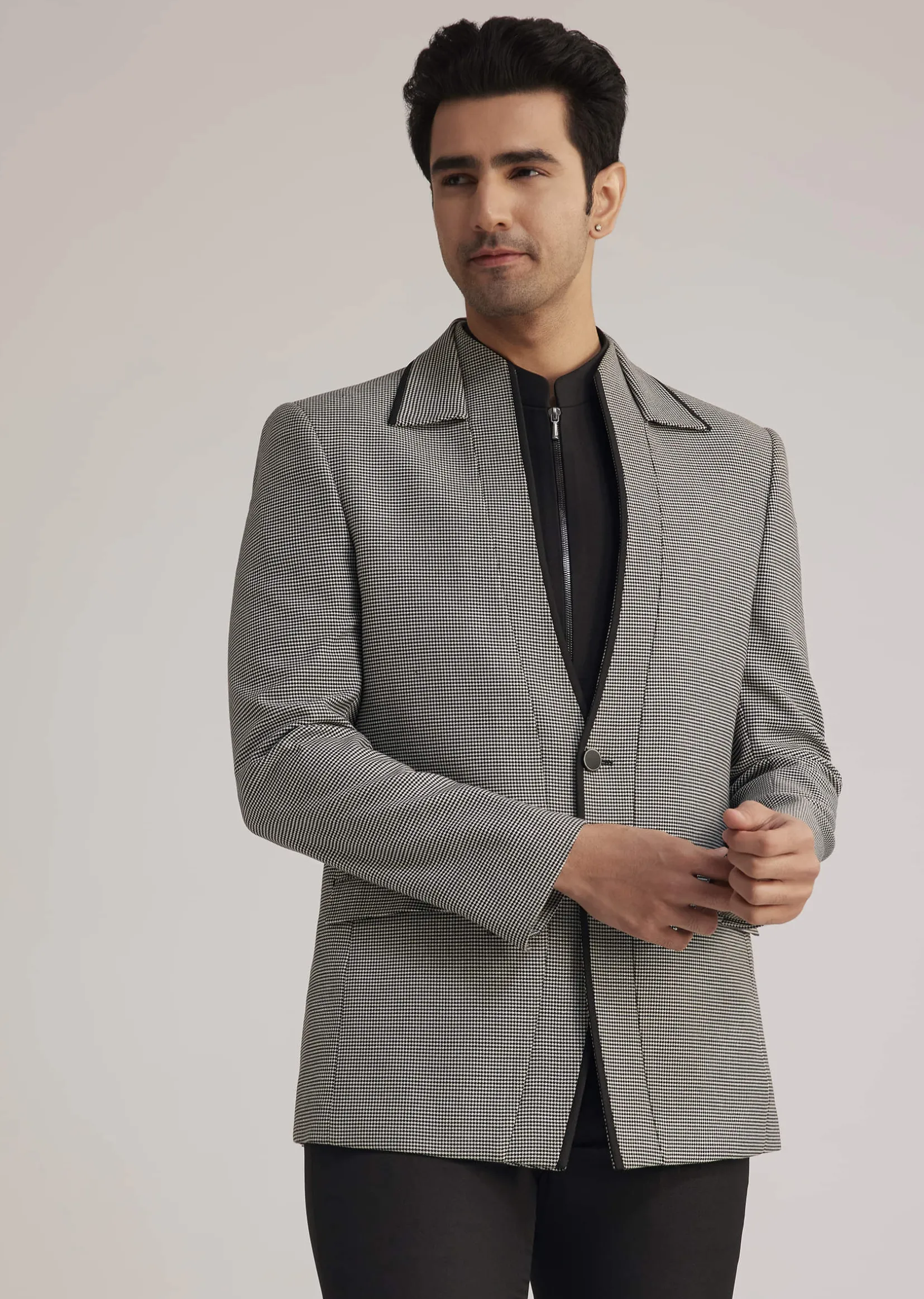 Grey Terry Rayon Suit Set