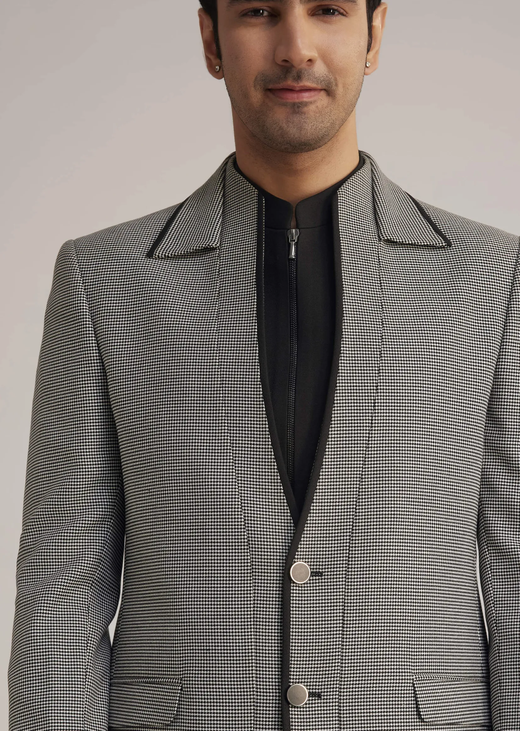Grey Terry Rayon Suit Set