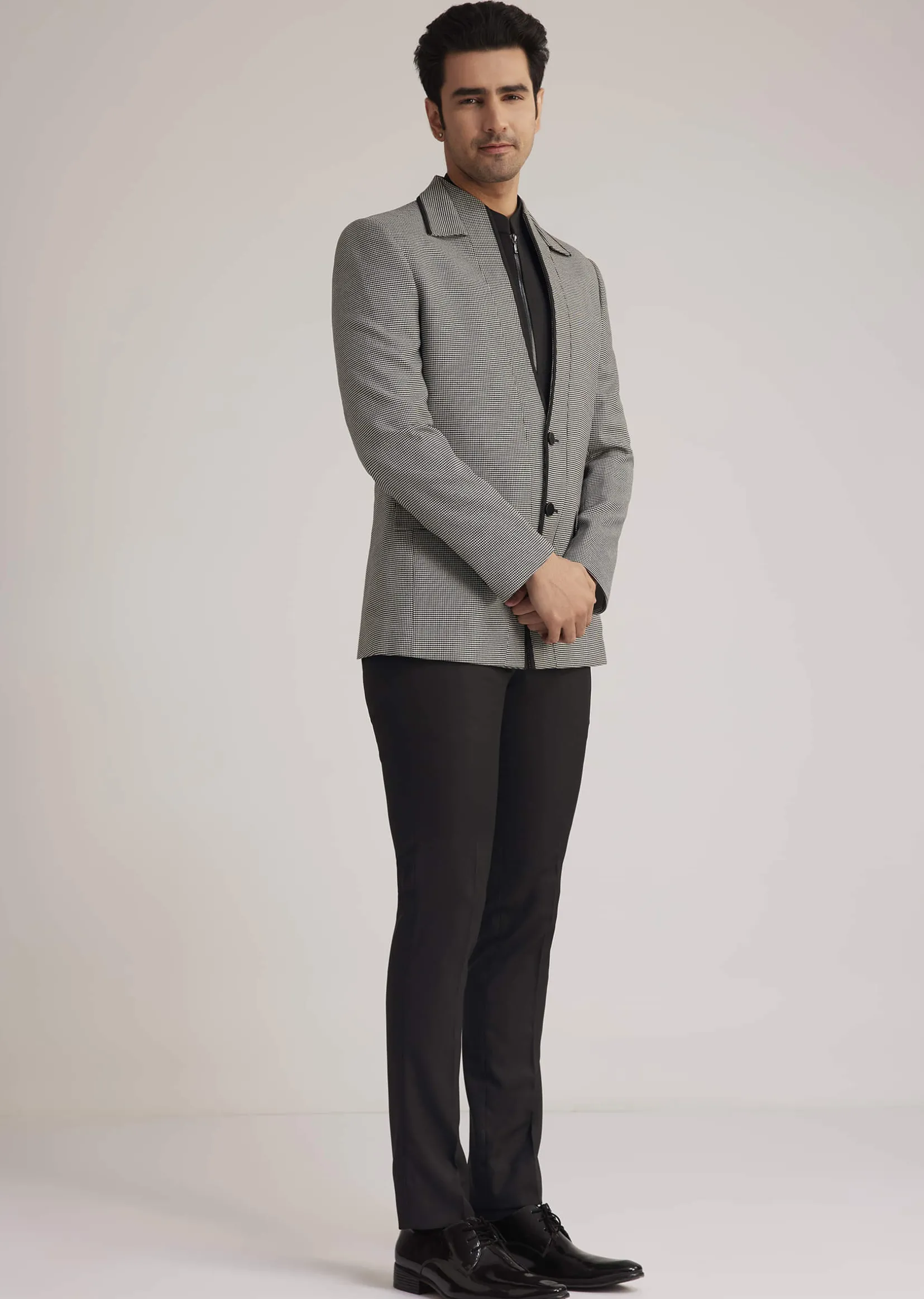 Grey Terry Rayon Suit Set