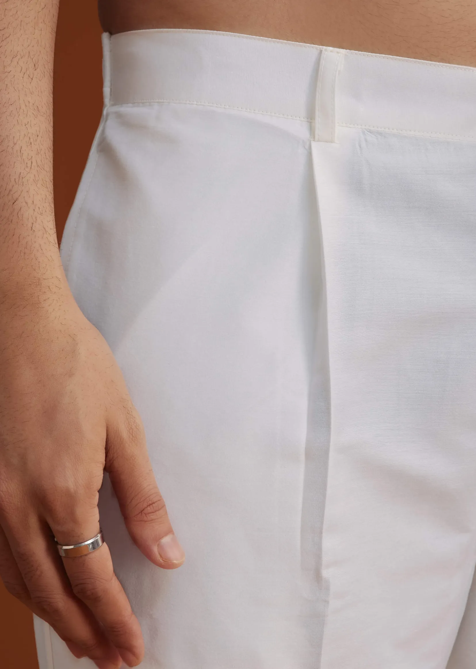 Grey Textured Kurta With Geometric Motifs