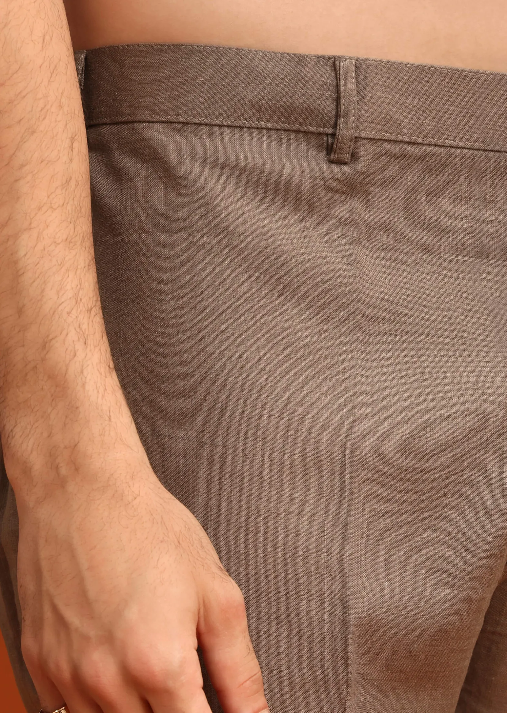 Grey Zardozi Work Linen Jacket Kurta Set