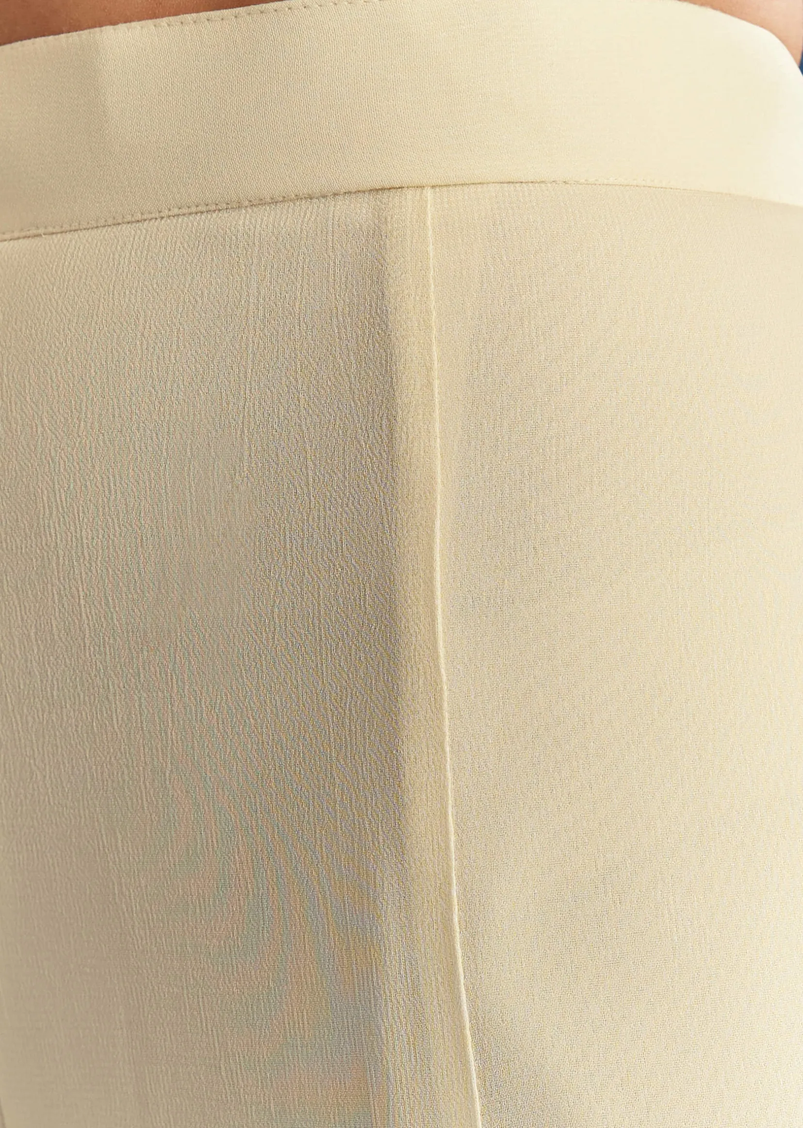 Ivory Georgette Kurta Palazzo Set With Dupatta