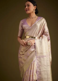 Lavender Kanjivaram Silk Saree