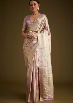 Lavender Kanjivaram Silk Saree