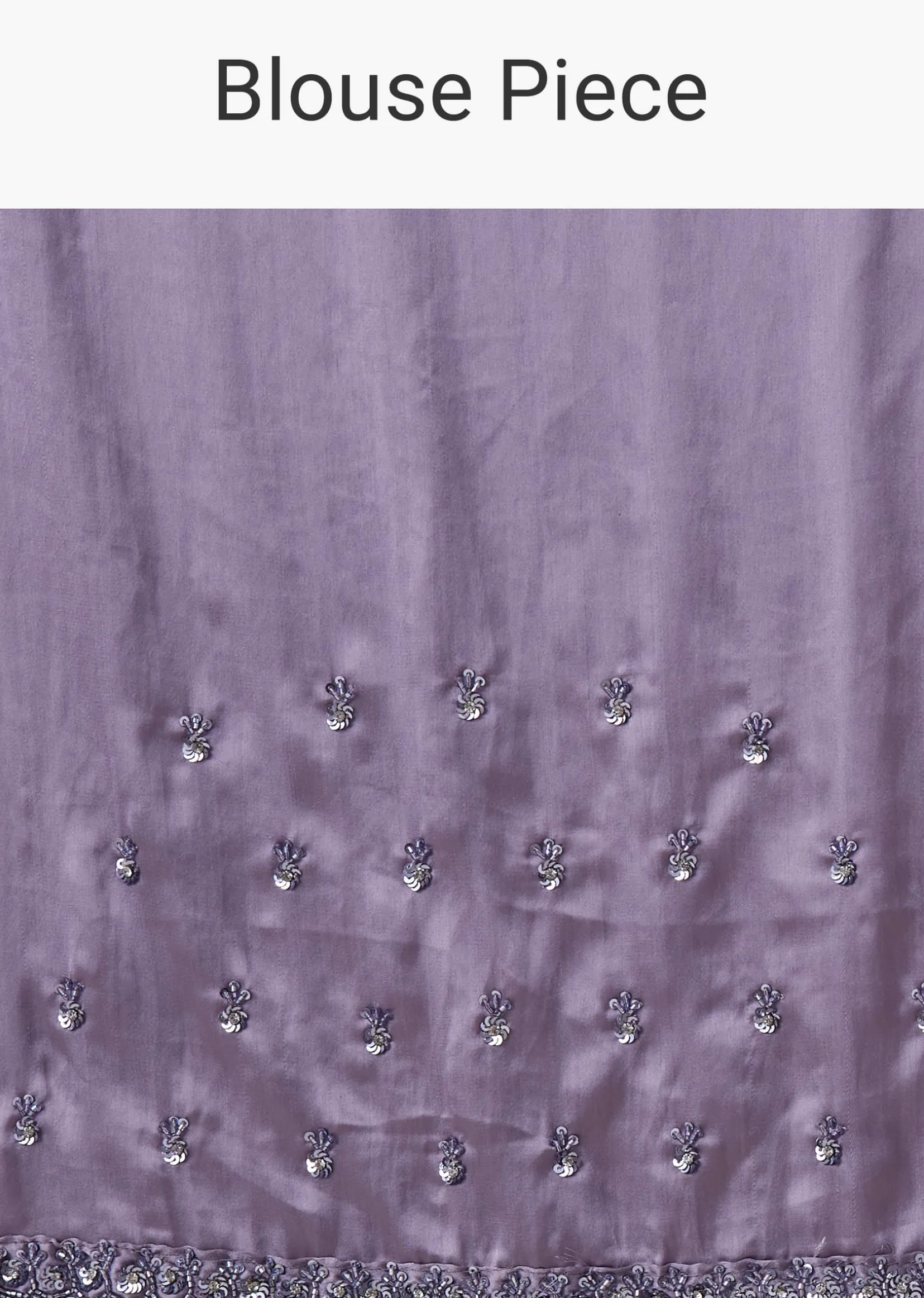 Lavender Purple Sequins Saree With An Embellished Border