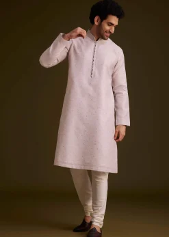 Lilac Embroidered Kurta Set