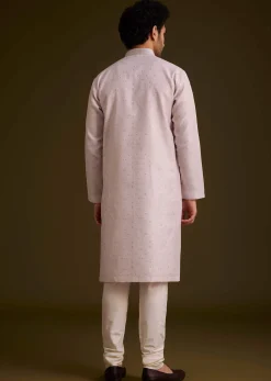 Lilac Embroidered Kurta Set