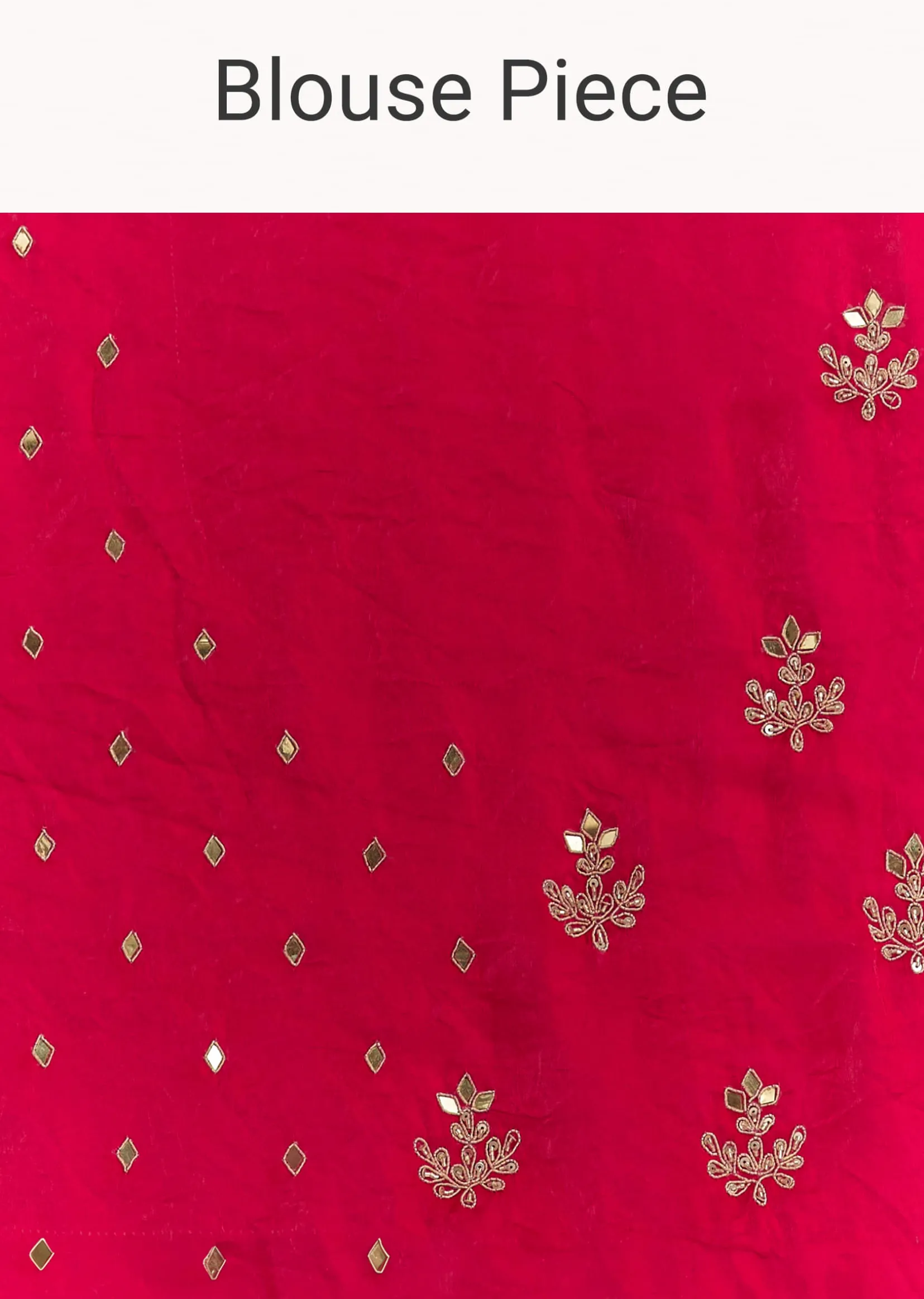 Magenta Gota Patti Embroidered Saree With Stones And Cutdana Work