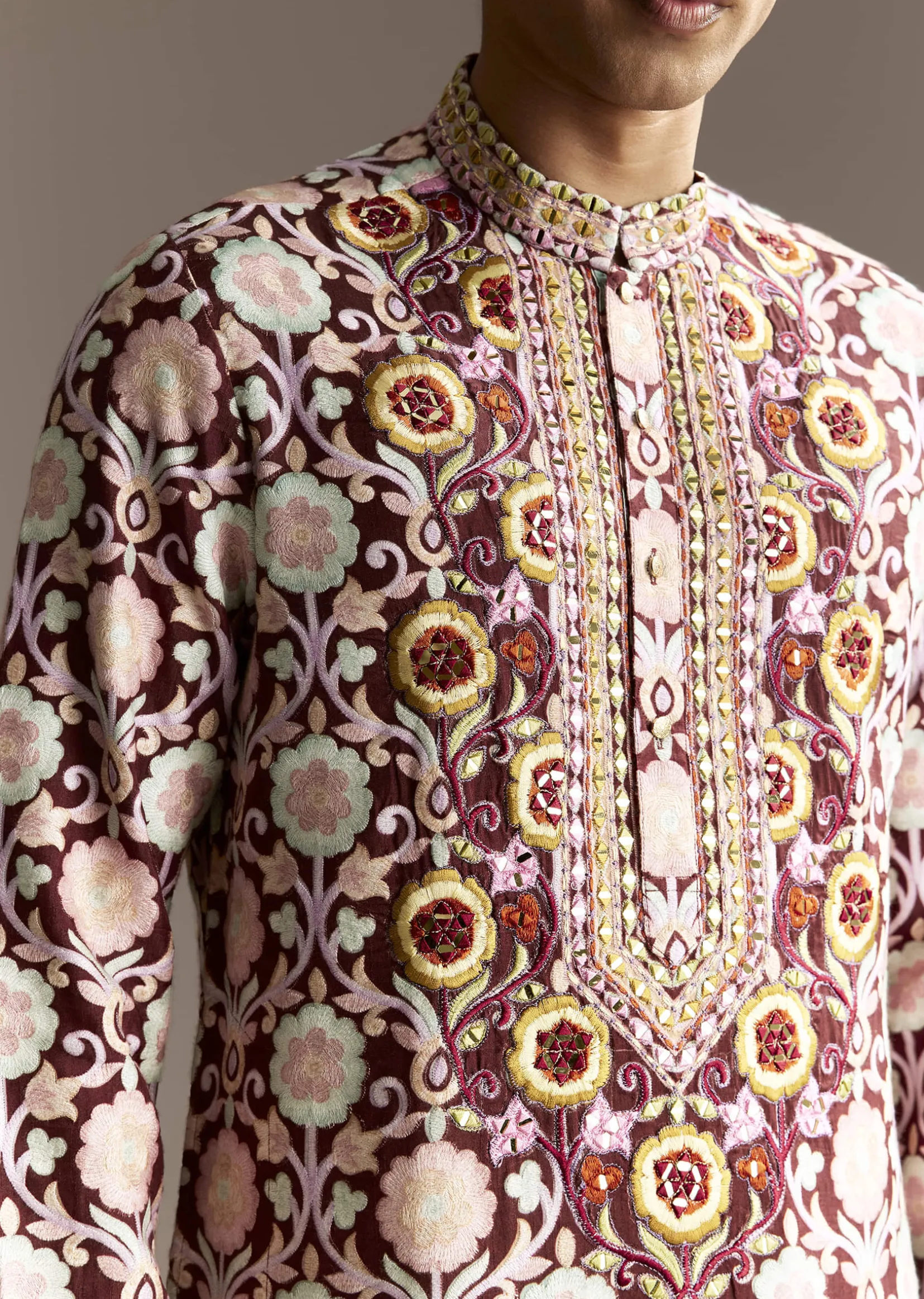 Maroon Dupatta Kurta Set