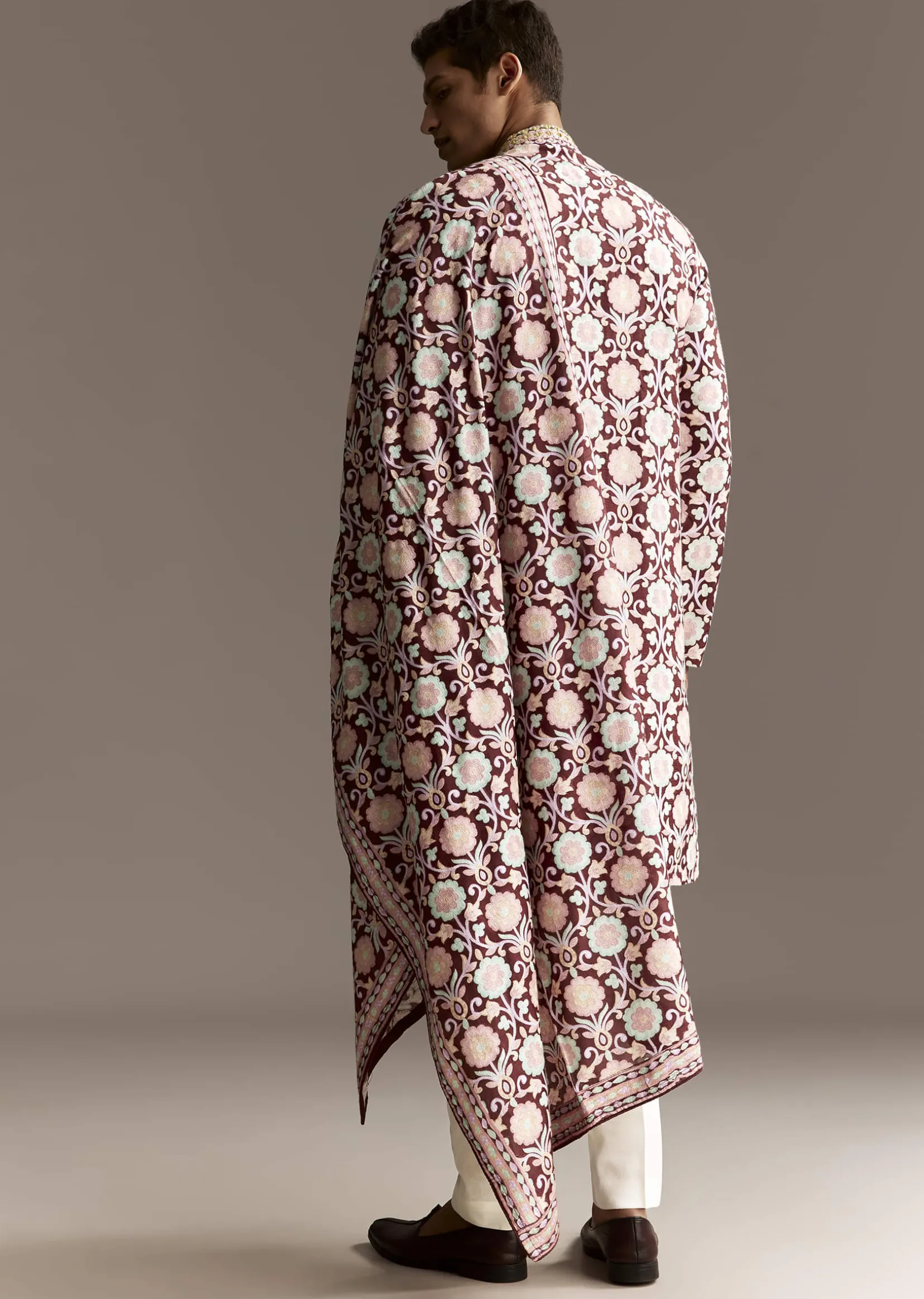 Maroon Dupatta Kurta Set