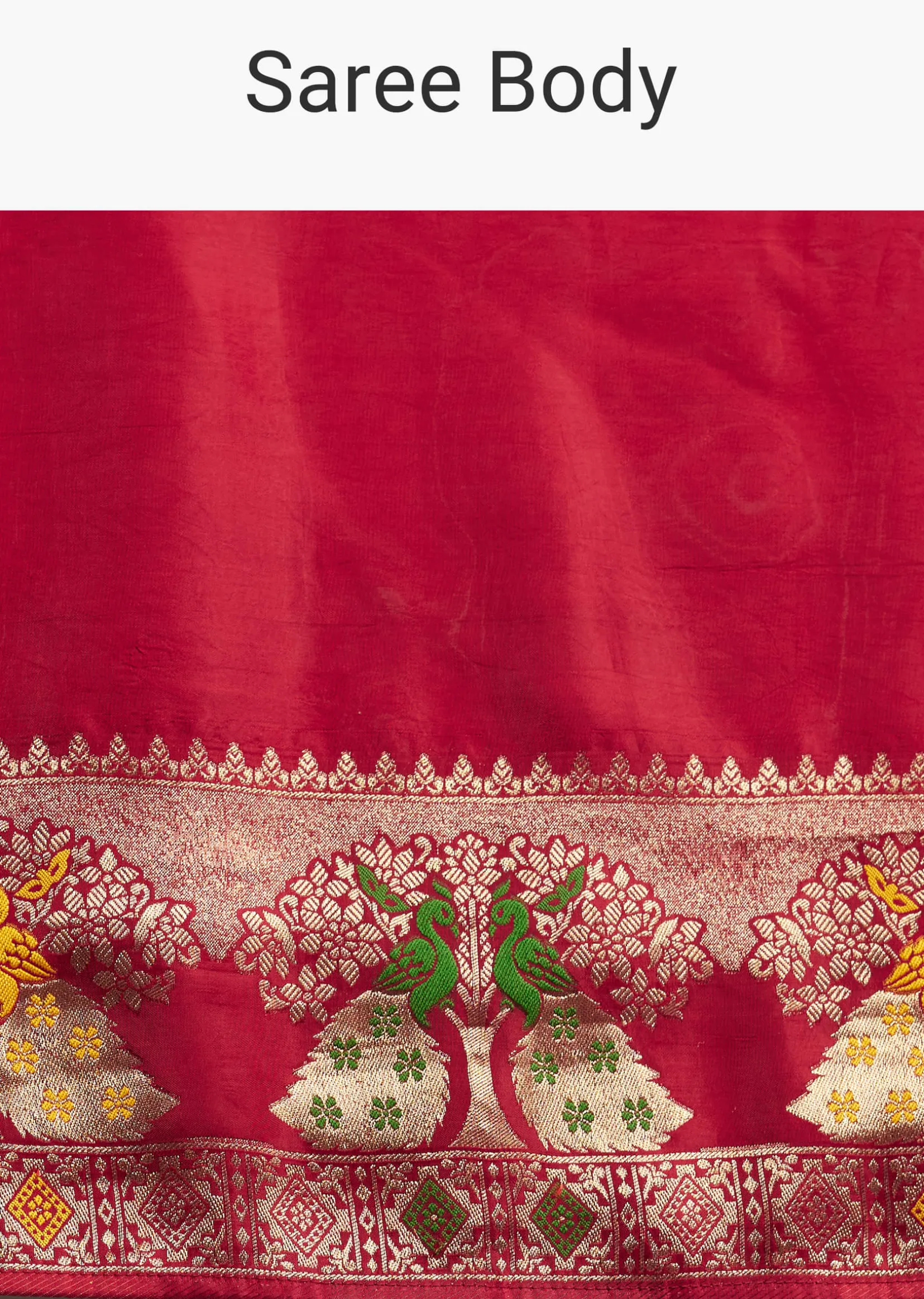 Maroon Georgette Saree With Zari And Multicolour Thread Accents