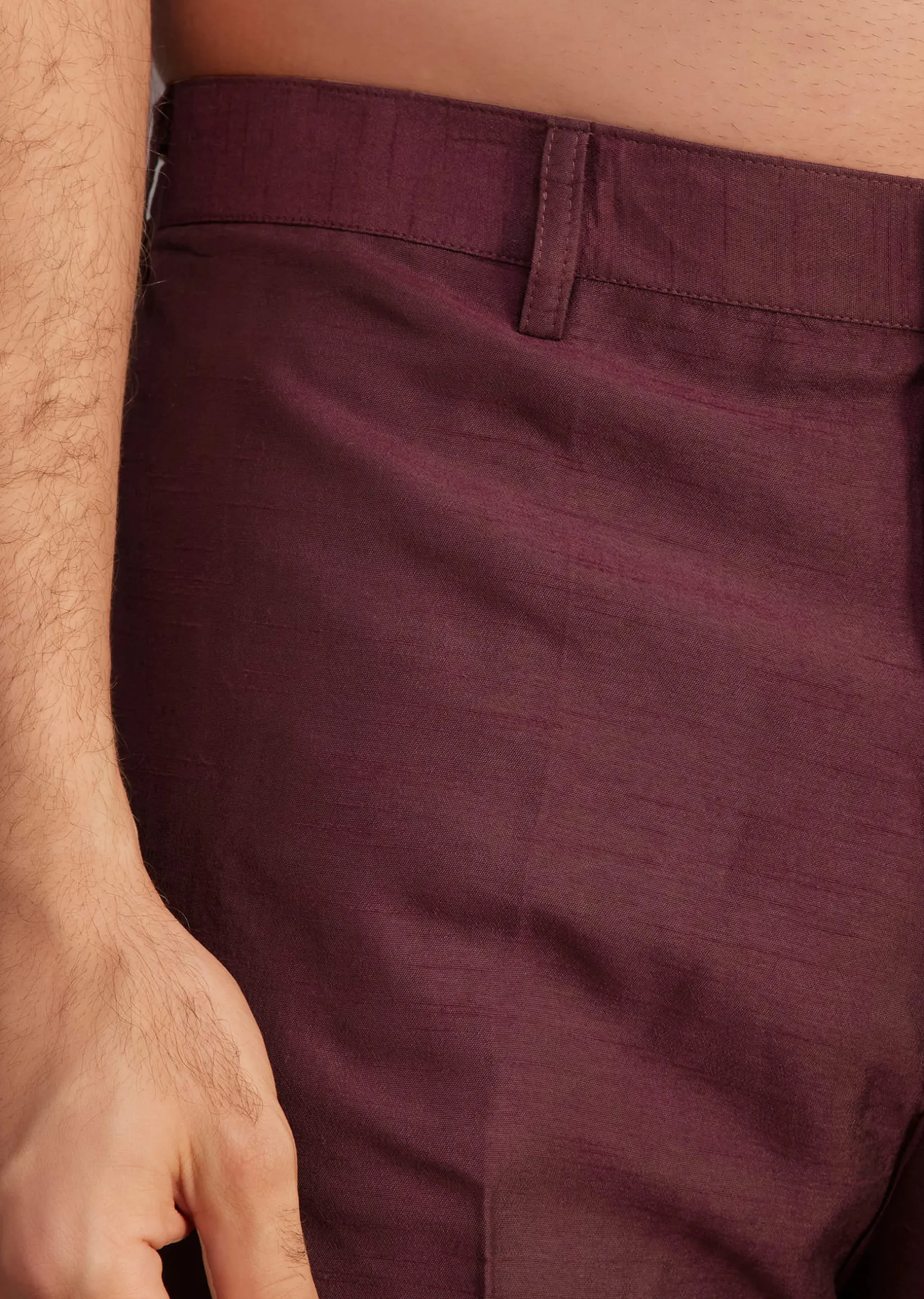 Maroon Kurta Set With Embroidered Jacket