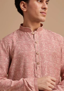 Maroon Muslin Abstract Printed Kurta Set