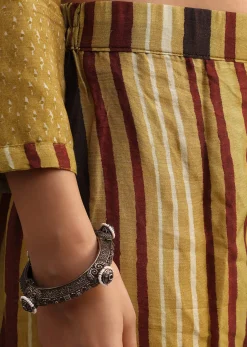 Mehendi Green Ajrakh Printed Kurta Set With Leheriya Dupatta