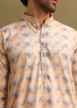 Multicolour Printed Cotton Kurta And Pant