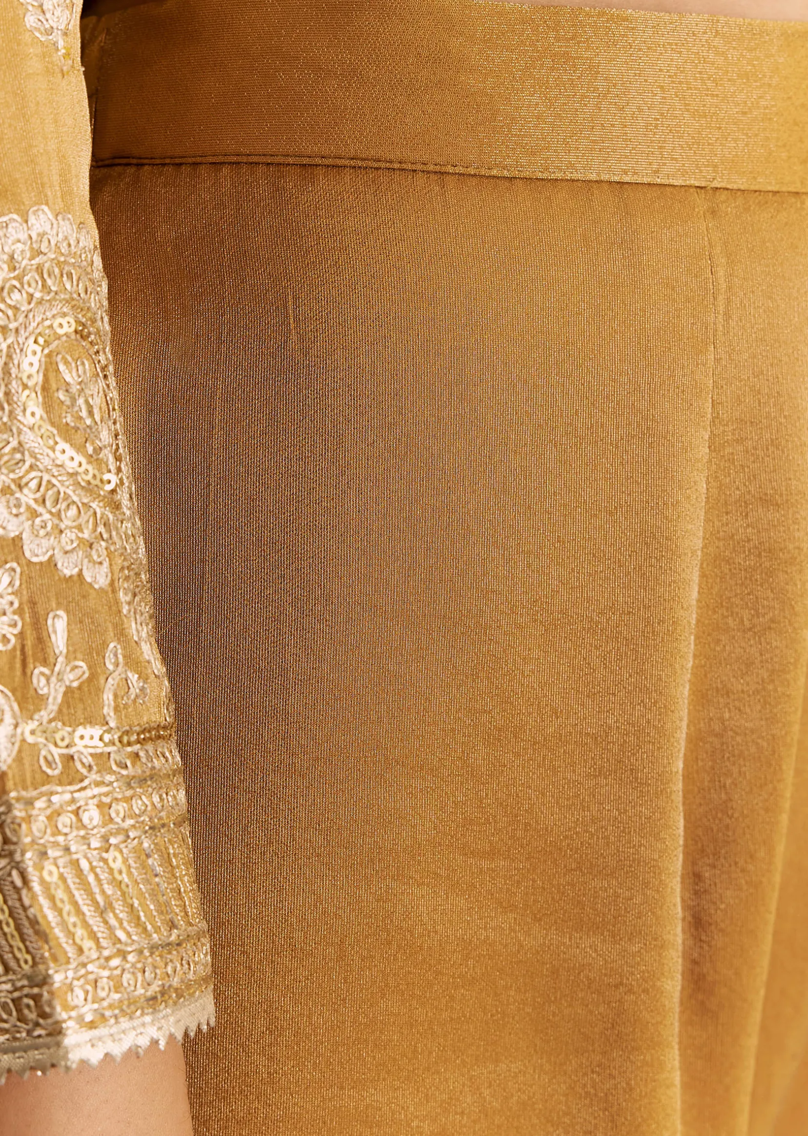 Mustard Yellow Zardosi Embroidered Anarkali Dupatta Set