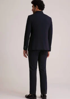 Navy Blue Embroidered Jodhpuri Suit