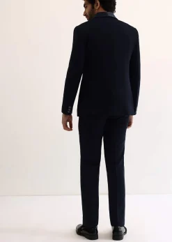 Navy Blue Intricate Embroidered Tuxedo