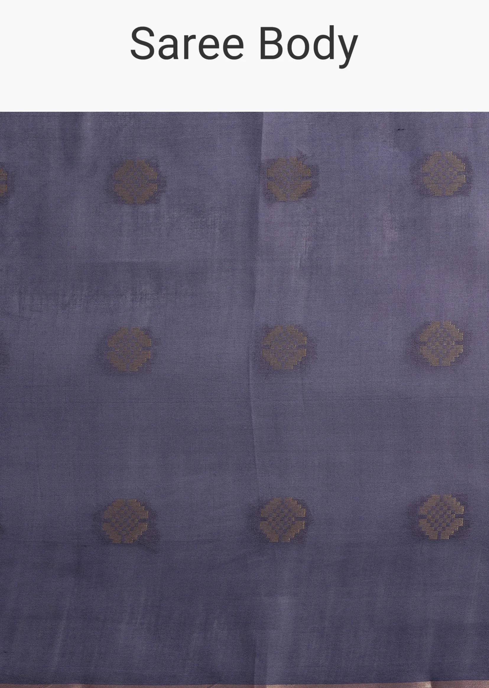 Navy Blue Spun Silk Saree With Butti Work