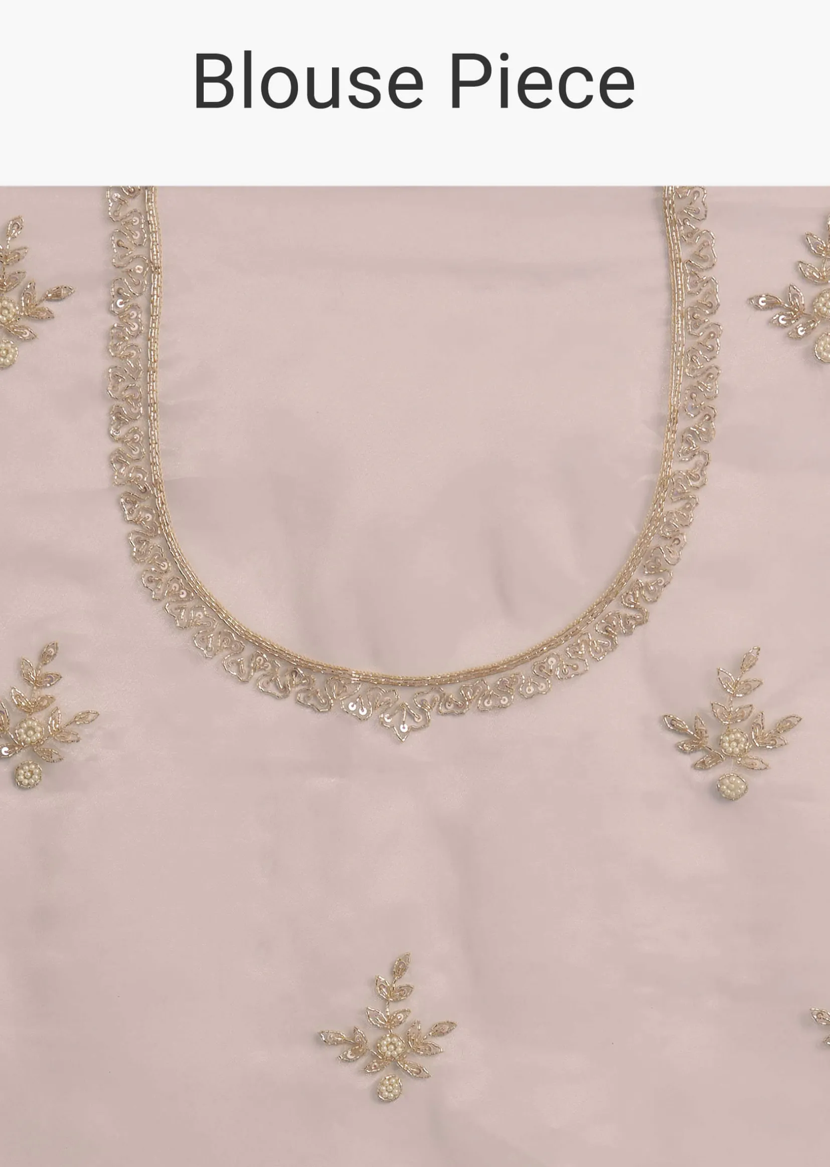 Off White Glass Tissue Saree With Embroidered Scallop Border