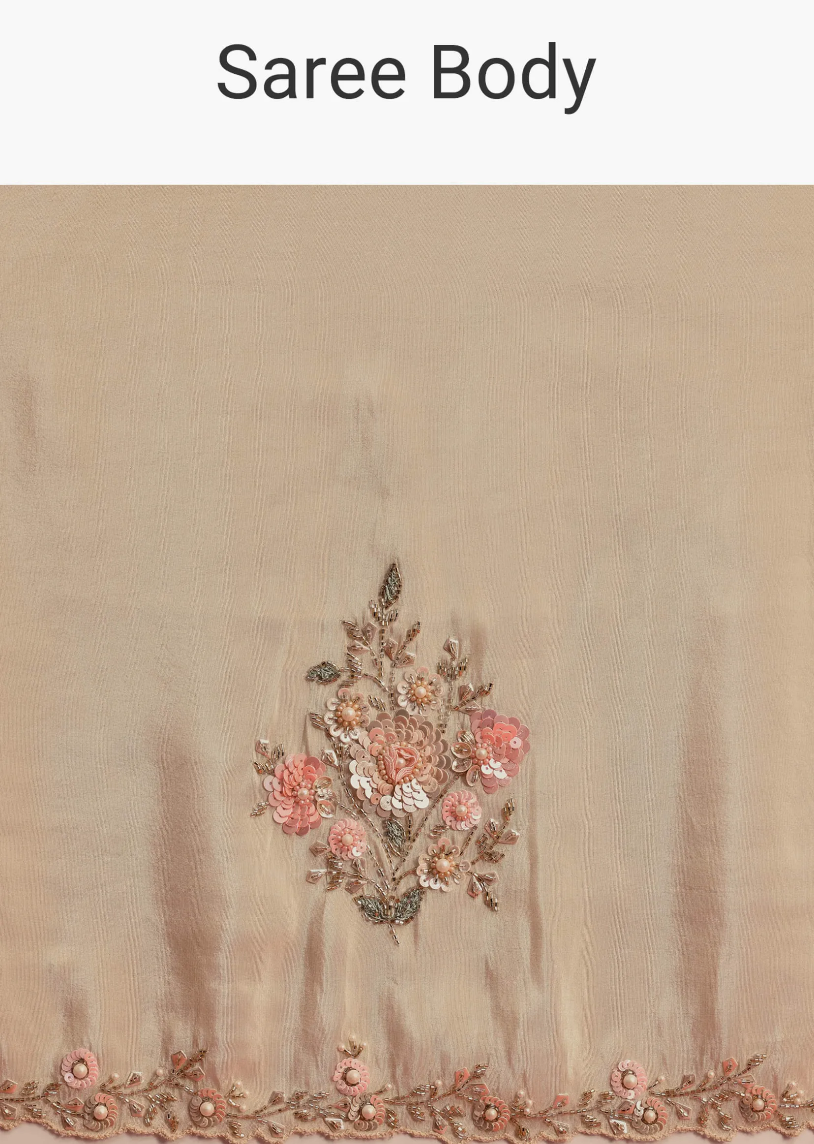 Off White Tissue Saree With Cutdana And Stone Work