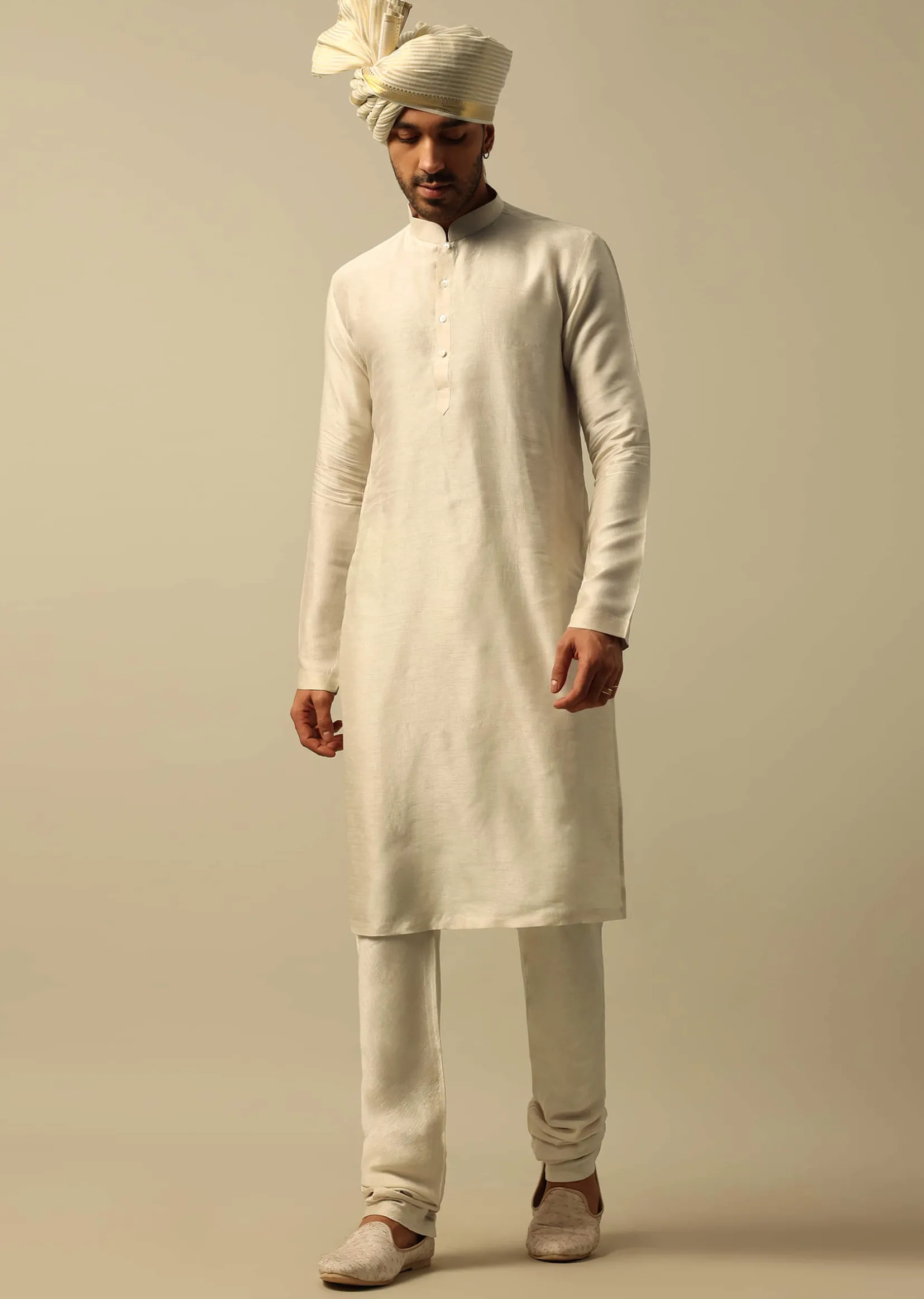 Opulent Gold Embroidered Sherwani Set