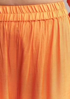 Orange Banarasi Georgette Kurta Set