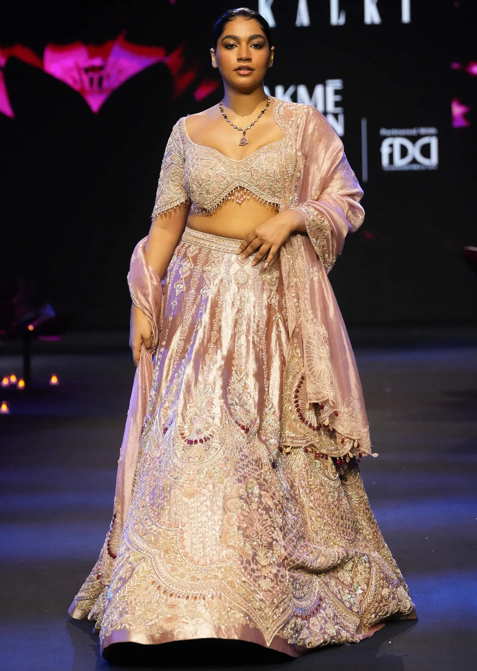 Orange Brocade Hand Work Lehenga Choli With Dupatta