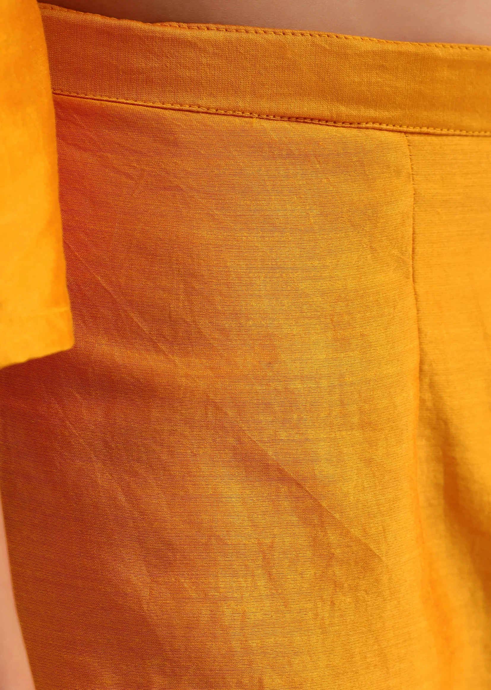 Orange Embroidered Chanderi Anarkali Set With Bandhani And Leheriya Dupatta