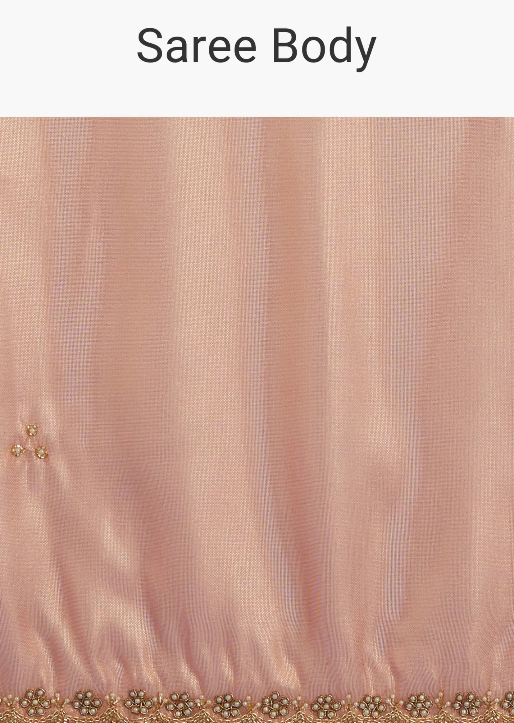 Orange Organza Tissue Saree With Sparkling Scallop Border