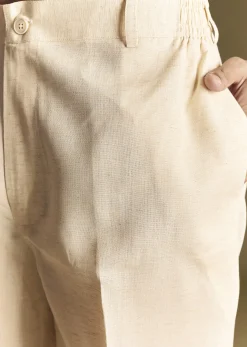 Pastel Pink Linen Kurta Set