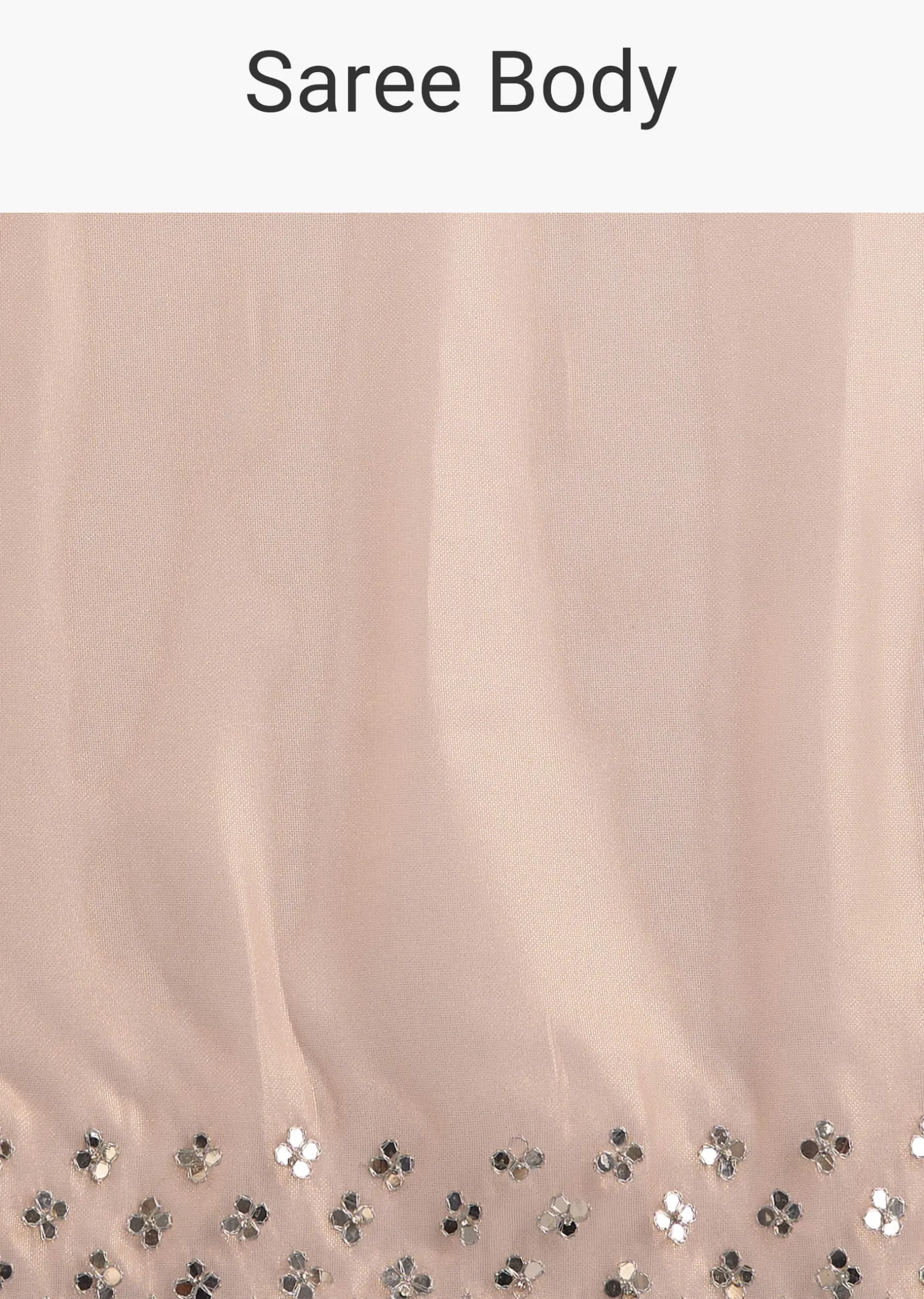 Peach Organza Tissue Saree With Cutdana Embellished Border