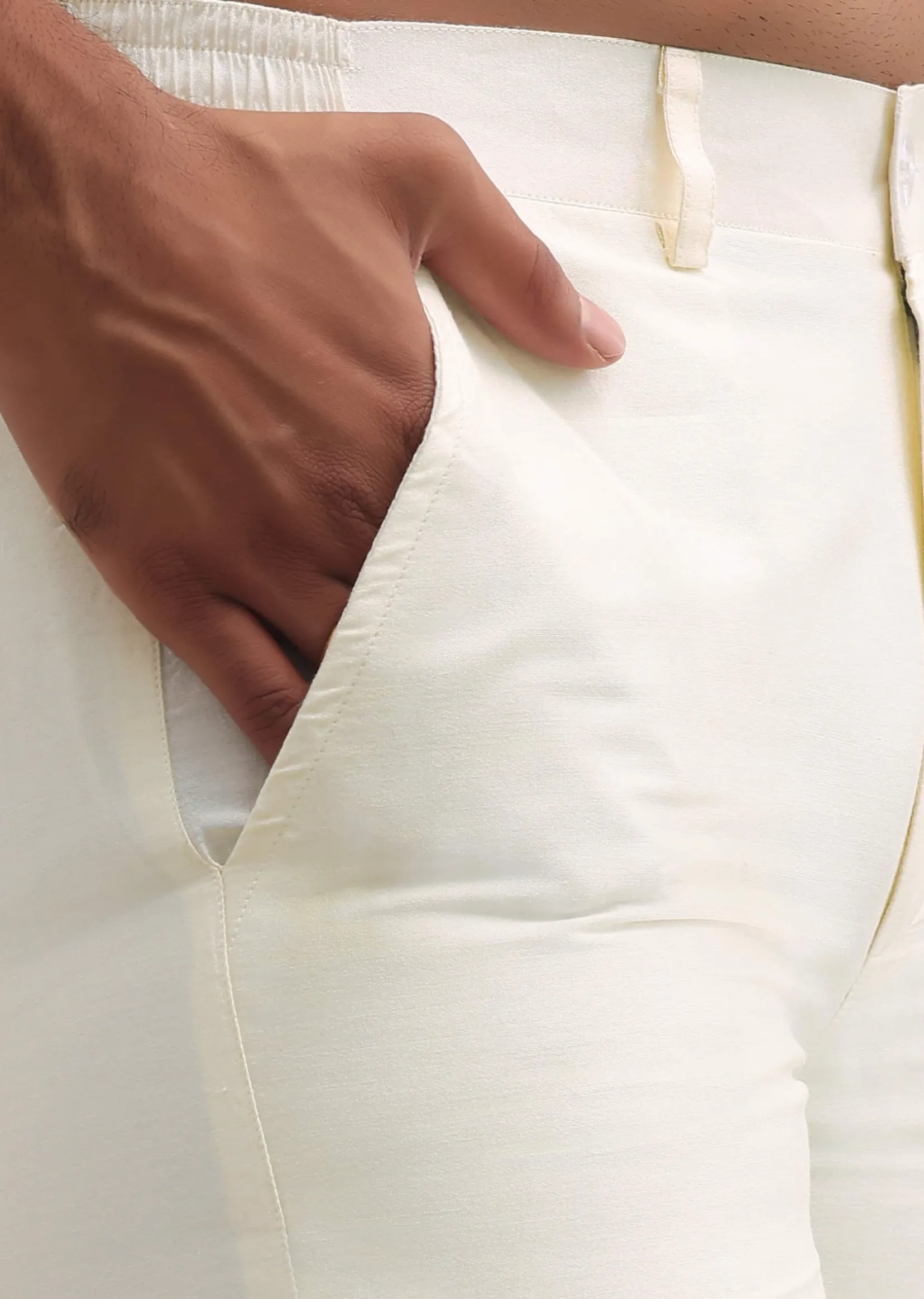 Peach Silk Jodhpuri Suit In Threadwork For Men
