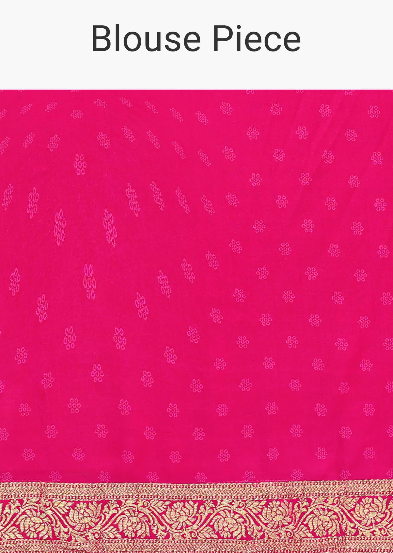 Peacock Rani Pink Dola Silk With Bandhani Weave Detail