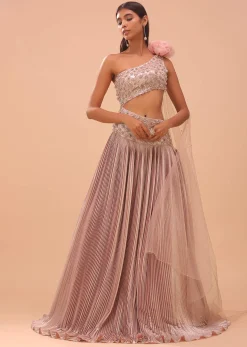 Petal Pink Embroidered Bridesmaid Gown