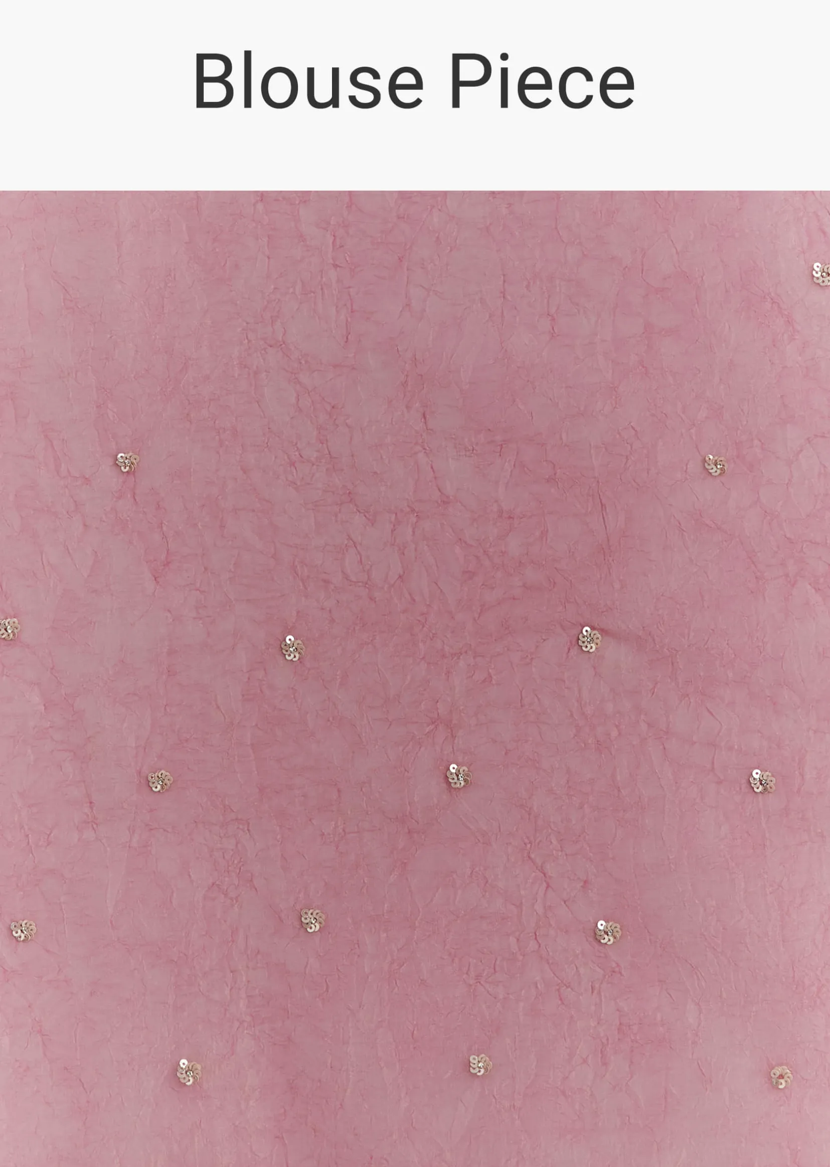 Pink Crushed Tissue Sequin Embroidered Saree With Scallop Border