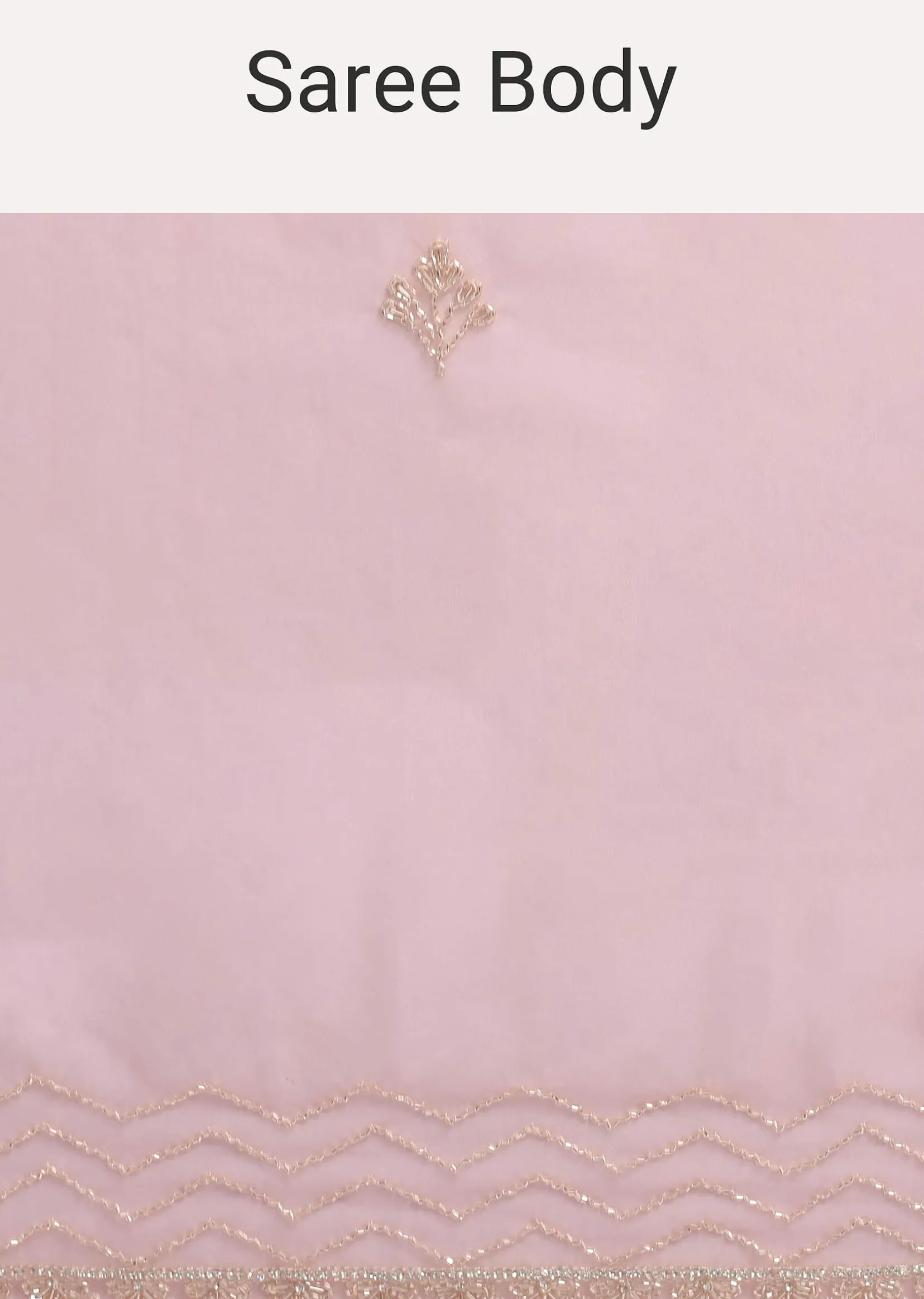Pink Cutdana Embroidered Organza Saree With Unstitched Blouse