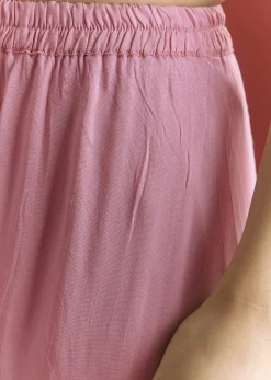 Pink Dola Silk Kaftaan Indowestern Suit With Zardosi Work