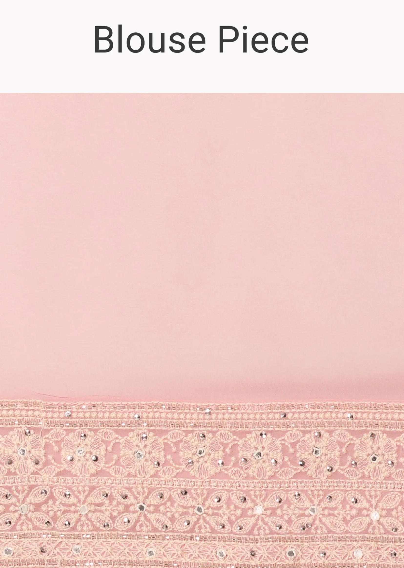 Pink Lucknowi Chikankari Saree With Sequin Embellishments