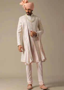 Pink Opulence Sherwani Set For Grooms