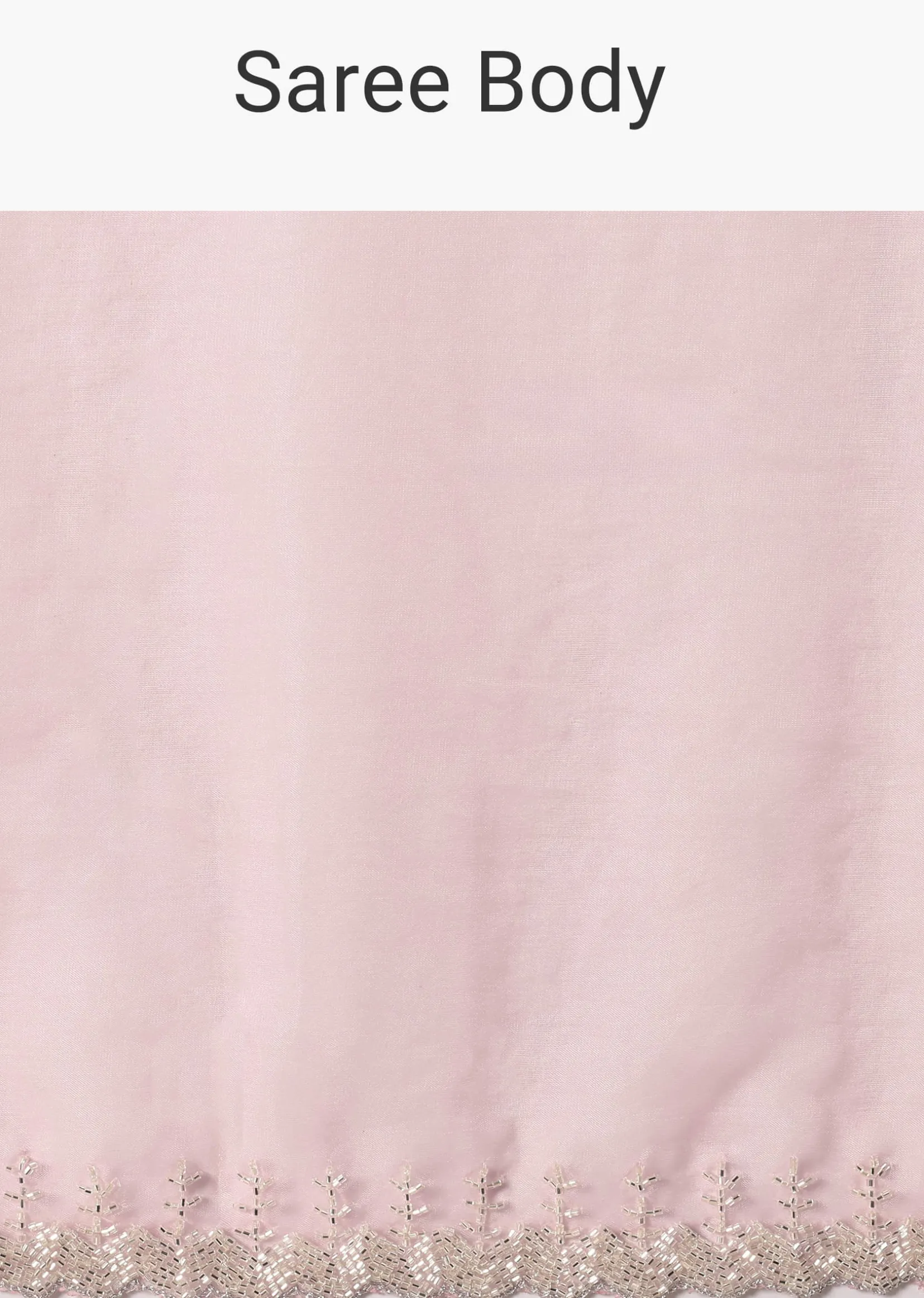 Pink Saree With Cut Dana Embellished Border Work