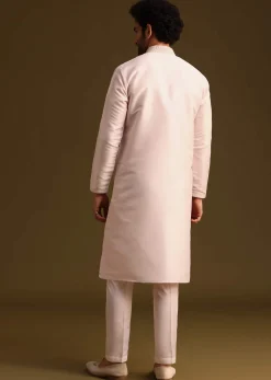 Pink Silk Full Sleeves Kurta And Pant