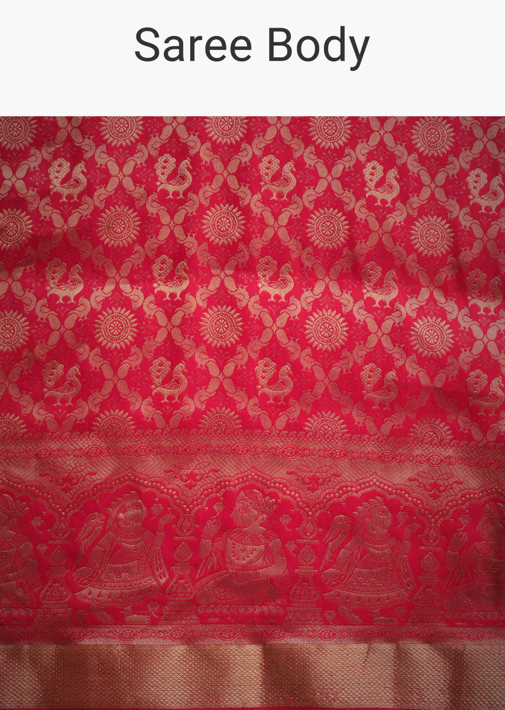 Pink Silk Saree With Zari Woven Jaal Work And Traditional Motif Border