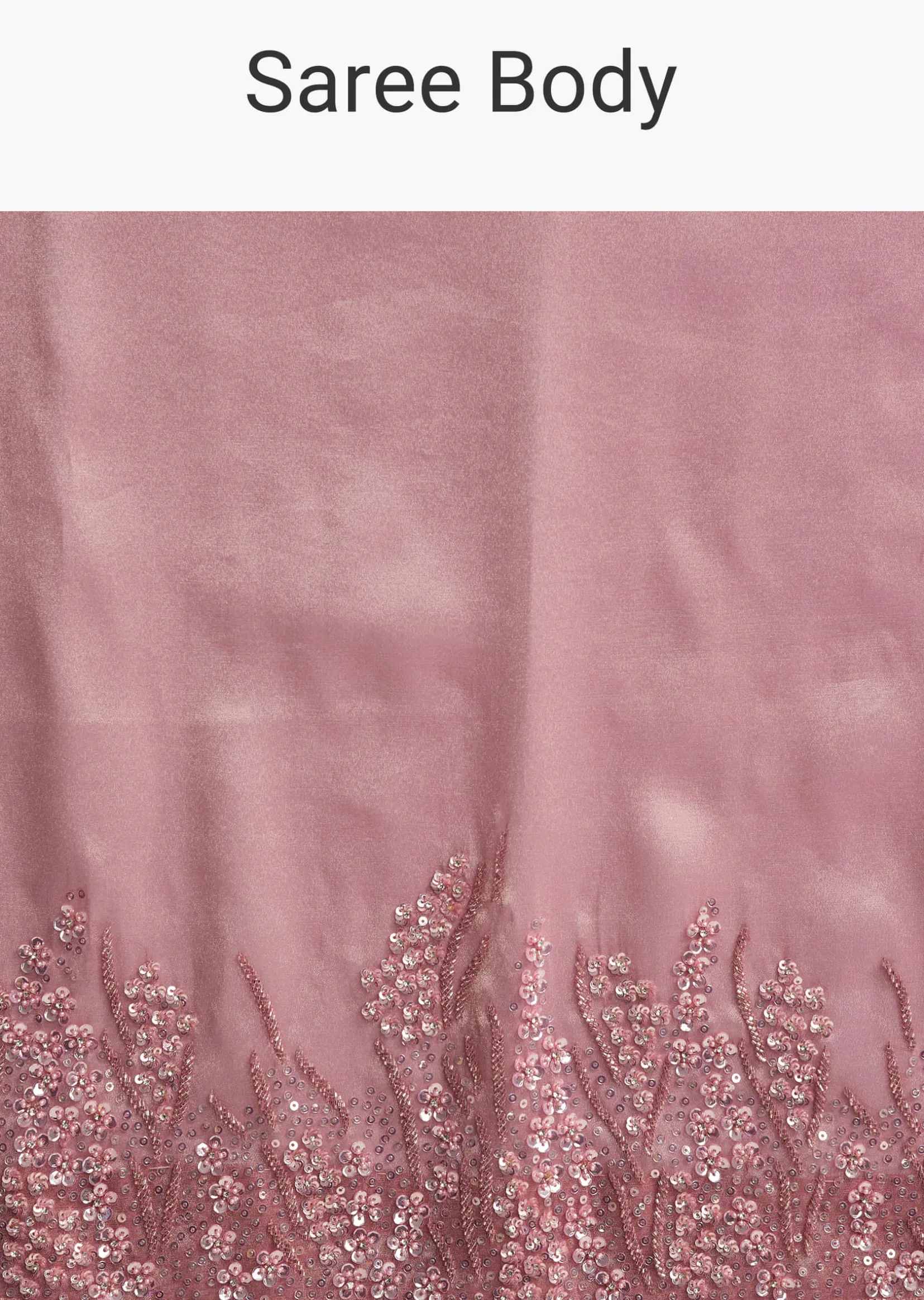 Pink Tissue Saree with Sequins and Cutdana Embroidery