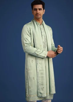 Pista Green Kurta Set With Dupatta