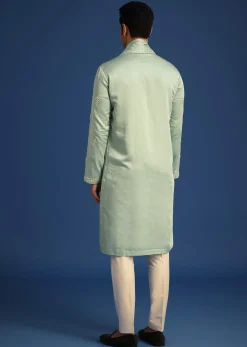 Pista Green Kurta Set With Dupatta