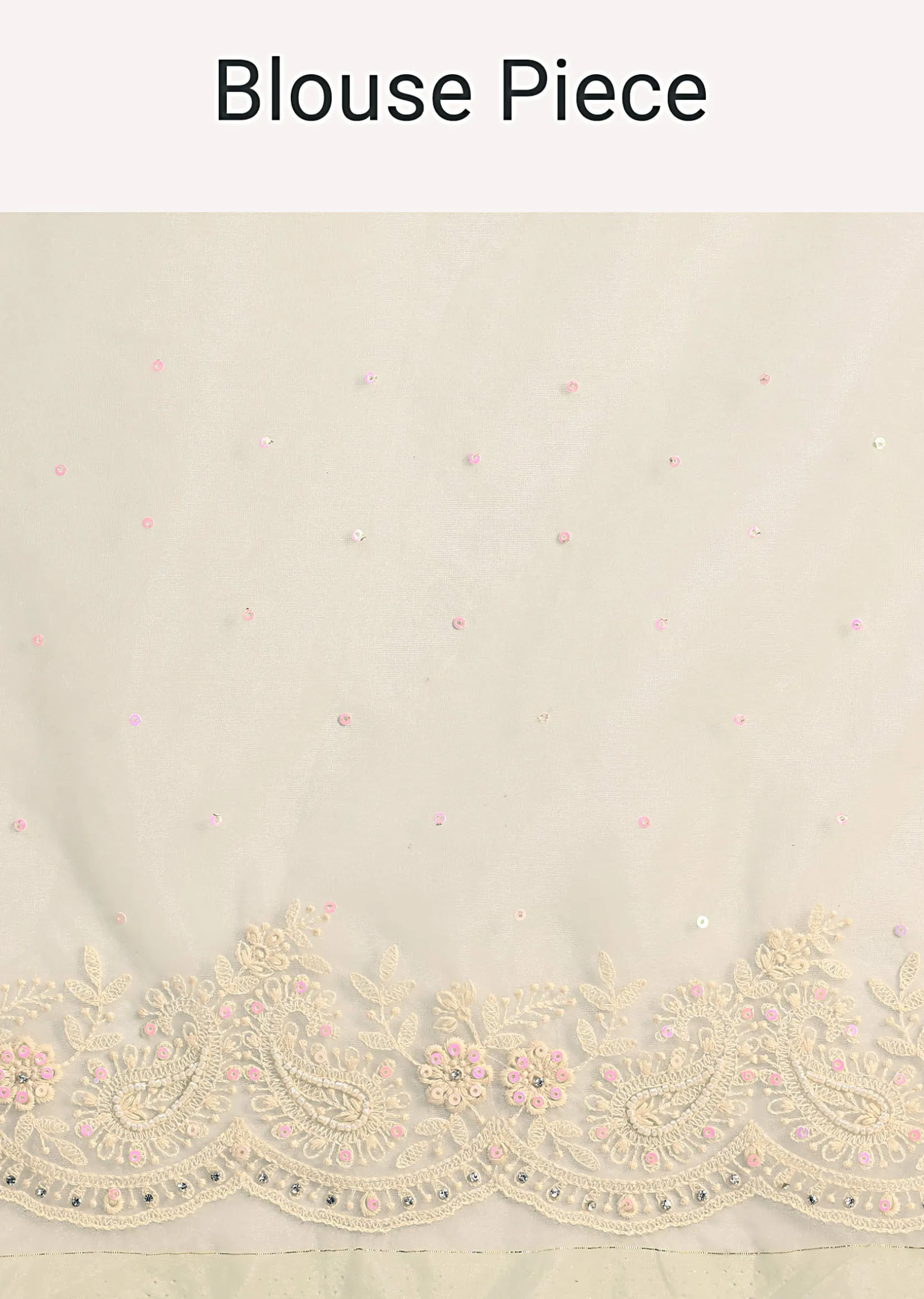 Pista Green Organza Silk Chikankari Saree With Floral Thread Jaal Work And Unstitched Blouse Fabric