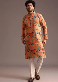 Print Multi Colour Abstract Print Kurta And Pant