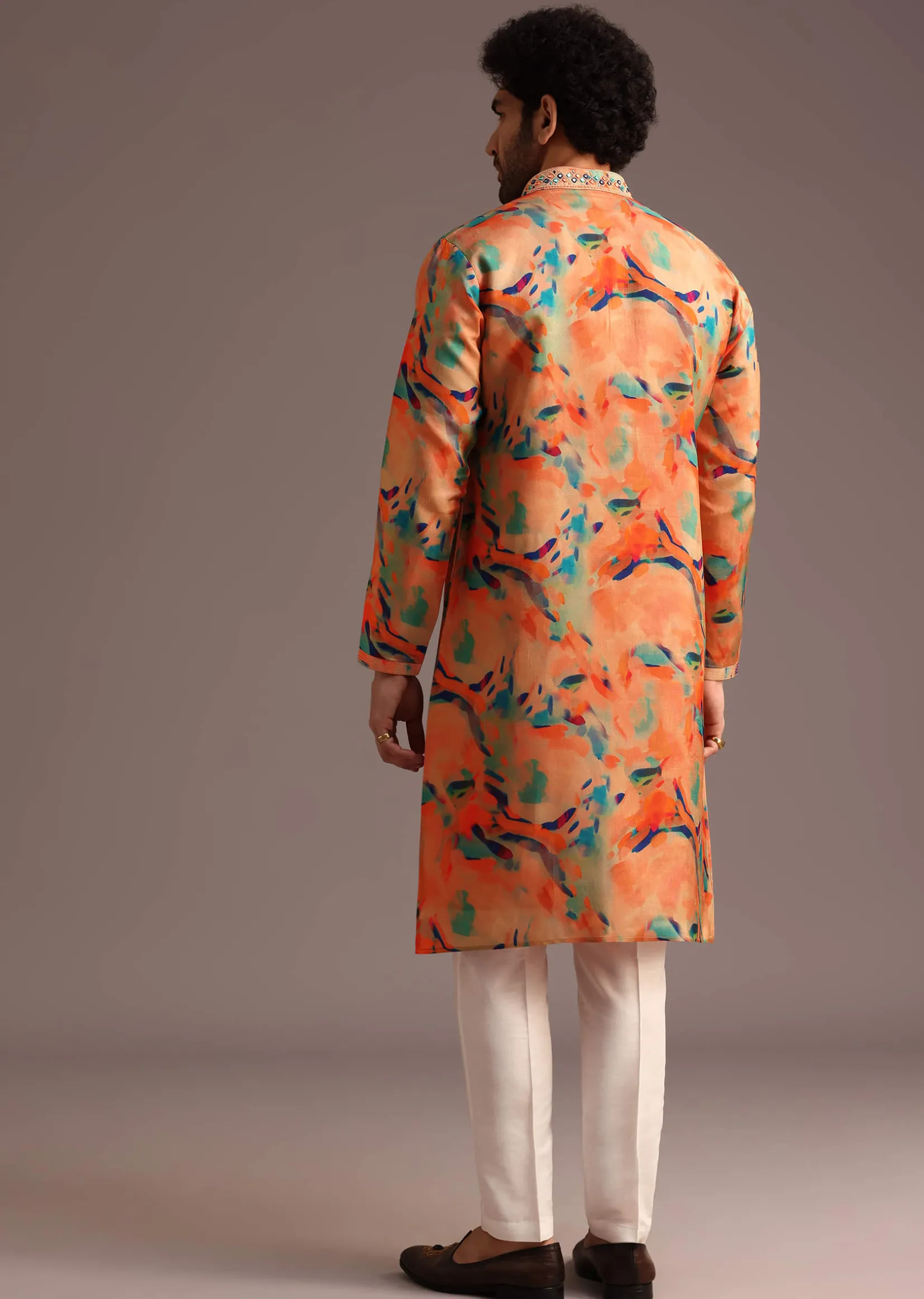 Print Multi Colour Abstract Print Kurta And Pant