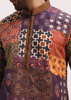 Printed Multicolor Kurta Pyjama Set